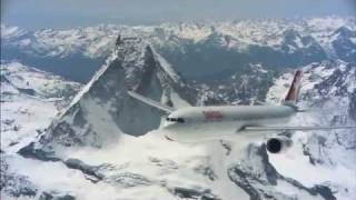 Swiss Flying over the Alps [upl. by Bonne]