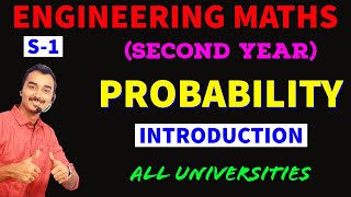 PROBABILITY  S1  BASICS OF PROBABILIY  ENGINEERING MATHS  ENGINEERING SECOND YEAR [upl. by Walworth]