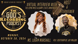 Virtual Interview with “The 82nd Miss Albany State University” Ms Logan Marshall [upl. by Asusej]