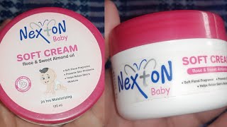 NEXTON BABY SOFT CREAM REVIEW  NEXTON BABY SOFT CREAM ROSE amp SWEET ALMOND OIL  BABY MOISTURIZER [upl. by Lehmann]