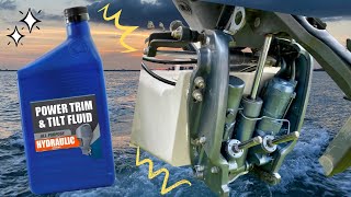 How to add or refill your Trim and tilt fluid on an outboard [upl. by Cirad]