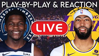 Los Angeles Lakers vs Minnesota Timberwolves LIVE PlayByPlay amp Reaction [upl. by Auginahs]