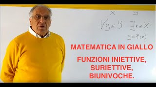 FUNZIONI INIETTIVE SURIETTIVE BIUNIVOCHE CRESCENTI E DECRESCENTIMATEMATICA IN GIALLO 7 [upl. by Staal]