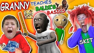 GRANNY the SCHOOL TEACHER BALDIS BASICS vs CRINGE TEACHER amp FORTNITE FGTEEV Skit [upl. by Aidin430]