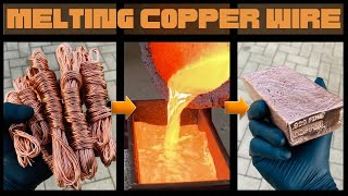 Melting Copper Wire  Big Copper Cable Bar  ASMR Metal Melting  BigStackD Trash To Treasure [upl. by Ttoile]