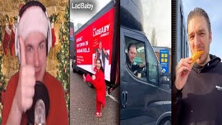 Sli React Ladbabys Taking a singing van to a Greggs Drivethru 🤣🎤 [upl. by Pinto]