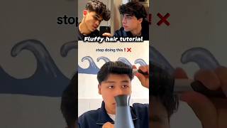 Fluffy hair tutorial 🔥☠️ hairstyle hair haircut hairtutorial shorts [upl. by Jerusalem872]