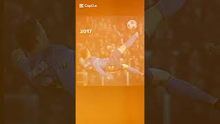 Ronaldo bicycle kicks 2017 vs 2024🥶☠️⚽ football [upl. by Aehsrop]