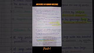 MICROBES IN HUMAN WELFARE  BIOLOGY  HANDWRITTEN NOTES  CLASS 12  NEET  NCERT  CBSE [upl. by Raseta887]