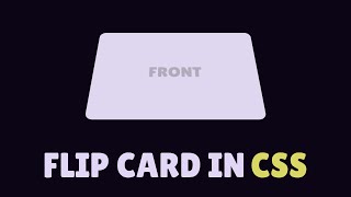 Flip Card in CSS Like Apple [upl. by Asilrahc]