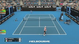 Novak Djokovic VS Jannik Sinner  AUSTRALIAN OPEN 2024  Tennis Elbow 4  Gameplay [upl. by Mather539]