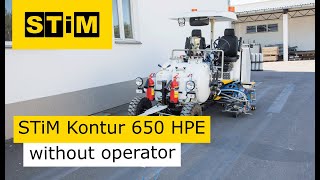 STiM Drone  Road marking machine Kontur 650 HPE without operator  STV report from 032712 [upl. by Nahtiek]