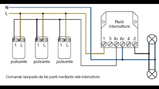 Limpianto Elettrico Civile pulsante e relè [upl. by Hsaka]