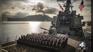 “You saved lives” USS Carney returns to United States after dangerous historic 7month deployment [upl. by Nonnaer]