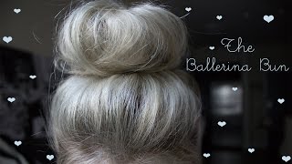 The Ballerina Bun Tutorial w NO Hair Donut or Sock [upl. by Adnoluy687]