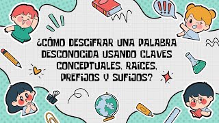 ¿CÓMO DESCIFRAR UNA PALABRA DESCONOCIDA USANDO CLAVES CONCEPTUALES RAÍCES PREFIJOS Y SUFIJOS [upl. by Peria]