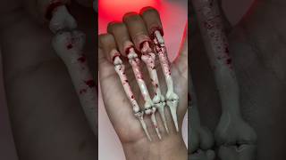 BONES as NAILS😱🔥⚠️Summerween Nail Art💅🏼 nailart nails 3dnails [upl. by Nowujalo]