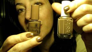 Questioni di smalti marroncini Essie Mink Muffs VS Essence The only chance [upl. by Yelrehs]