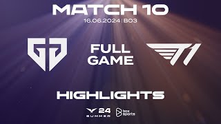 Full Highlights GEN vs T1  Match 10  LCK Mùa Hè 2024 [upl. by Eerahs938]