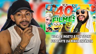 RAP COM OS 40 FILMES DE ANIMAÇÃO MAIS FAMOSOS  REACT [upl. by Einahets]