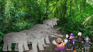 Wario Waluigi Gladion amp Acerola Dies By Herd Of Pyrotherium After Provoking Them ln The Jungle [upl. by Mita]