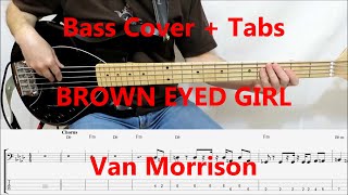 Van Morrison  Brown Eyed Girl BASS COVER TABS preview [upl. by Yarahs]