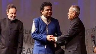 A R Rahman receives his award from the President of India [upl. by Hebbe]