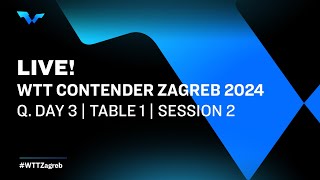 LIVE  T1  Qualifying Day 3  WTT Contender Zagreb 2024  Session 2 [upl. by Lamphere]