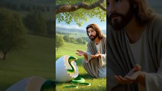 Jesús Hizo Eclosionar El Huevo Y Nació Una Serpiente fe edit shorts jesuschrist [upl. by Nnylimaj]