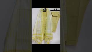 Pure handloom south weaving cotton kurta and cotton pants Paired with full length handloom south [upl. by Notxam]