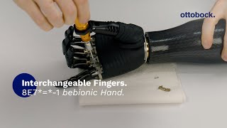 bebionic Facelift  Interchangeable Fingers  Ottobock Professionals [upl. by Atnod]