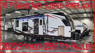 2023 Stryker ST2516 Toy Hauler Travel Trailer by Cruiser RV  Couchs RV Nation Camper Review Tour [upl. by Kassie818]