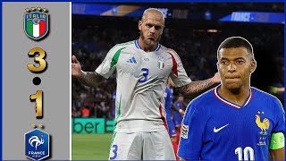 PARTIDAZO ENTRE FRANCIA VS ITALIA HOY  RESUMEN DE HOY  FRANCIA VS ITALIA  FRANCIA VS  MBAPPE HOY [upl. by Tirb]