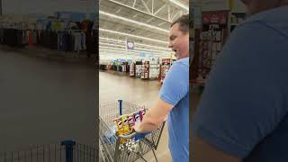 Man hoards food at supermarket comedy youtubeshorts shortsfeed funny supermarket walmart [upl. by Emeline]