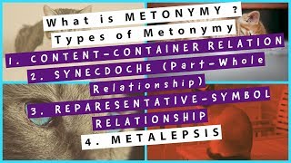 Metonymy amp Its Types  RepresentativeSymbol amp ContentContainer Relation  Synecdoche  Metalepsis [upl. by Eidde956]