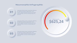 Animated Neumorphic Infographic Slide Design  PowerPoint Template [upl. by Anerev]