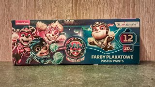 FARBY PLAKATOWE 25zł 635USD PSI PATROL PAWPATROLCOM 12×20ml STMAJEWSKI MADE IN POLAND PAINTS [upl. by Harak]