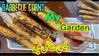 Harvesting and Bbq grilled corn on the cob 🌽 [upl. by Yeroc]