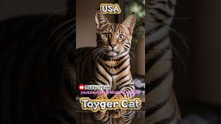 Toyger cat is a breed renowned for its distinctive tigerlike appearance complete with bold stripes [upl. by Ahsitel]