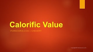 Calorific Value [upl. by Sorips]