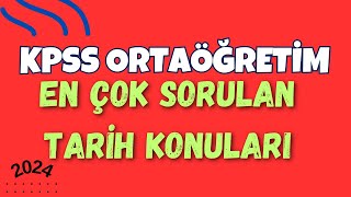 5 İşte KPSS Ortaöğretim Tarihte En Önemli Konular  Ali Gürbüz  KPSS Ortaöğretim 2024 kpss [upl. by Oliver]