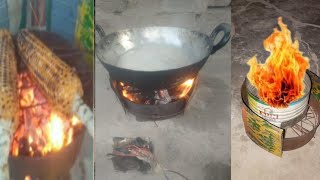 How to make stove at home easy  chulha banane Ka tarika [upl. by Barth]