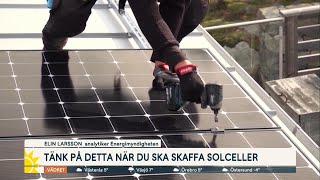 Installera solceller – det ska du tänka på  Nyhetsmorgon  TV4 amp TV4 Play [upl. by Celia]