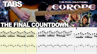 Europe  The Final Countdown  Guitar cover WITH TABS [upl. by Attiuqehs]