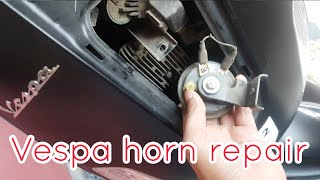 Vespa VXL 125 Horn Repair [upl. by Renick]