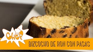 BIZCOCHO DE RON CON PASAS  Postres [upl. by Sirap]