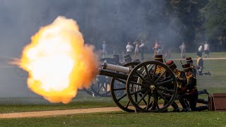 Kings Troop Royal Horse Artillery marked the Accession of King Charles III to the throne 2023 [upl. by Adnamas340]