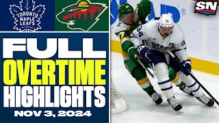 Toronto Maple Leafs at Minnesota Wild  FULL Overtime Highlights  November 3 2024 [upl. by Razec]