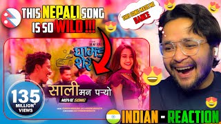 Indian Reacts to Sali Mann Paryo  Nepali Song  Nischal Basnet Swastima Khadka [upl. by Ilanos]