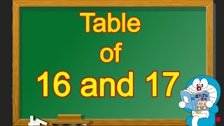 Table of 16 and 17  Table of 16  Table of 17  16 and 17 table  16 aur 17 ka table  16 17 Pahada [upl. by Edras443]